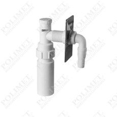 СИФОН в стену для стир. маш. Дн=50мм  белый  McALPINE HC14WM50