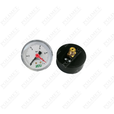 (FAR) Манометр 1/4", торцевое соединение, 0-6 бар, -20...80°С, ф 63 мм