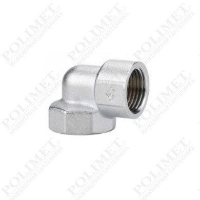 (VARMEGA) Угол переходной Varmega VMTF72, ВР-ВР, 1" х 1/2", хромированный