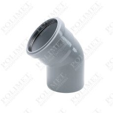 Отвод ПП для внутр. канализации НТВ 90 x 45°    20/480