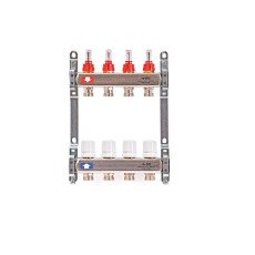 Коллекторная группа 1"х10 вых 3/4" с расх. и термостатич. вент. без концев НЕРЖ