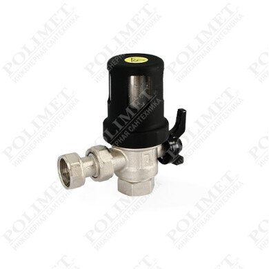 Фильтр-грязеуловитель магнитный 3/4" для котла, компактный, с прозрачной колбой, пластик