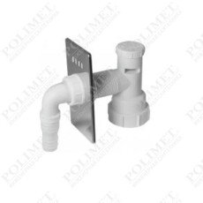 СИФОН в стену для стир. маш. Ду=40мм  белый  McALPINE HC14WM40