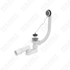 Alcaplast Слив-перелив для ванныы с цепочкой и пробкой, хром