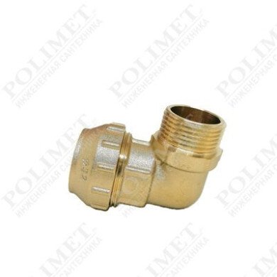 Угольник с наружной резьбой для труб ПНД L32х1M