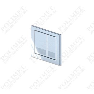 (WP1210) Клавиша для системы скрытой установки унитаза глянец Хром  квадрат