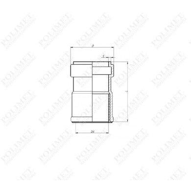 Муфта насадная для бесшум. канализации SKAM DN90