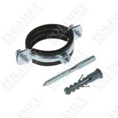 Хомут 1/2" (020-024) Sinikon с резиновой прокладкой, шпилькой и дюбелем    1/78